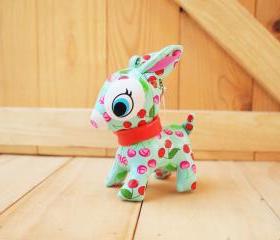 Puchi Babie, Bambi deer key chain, Green, Red cheery