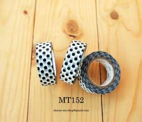 Japanese Masking tape, MT152, Black, Polka dot